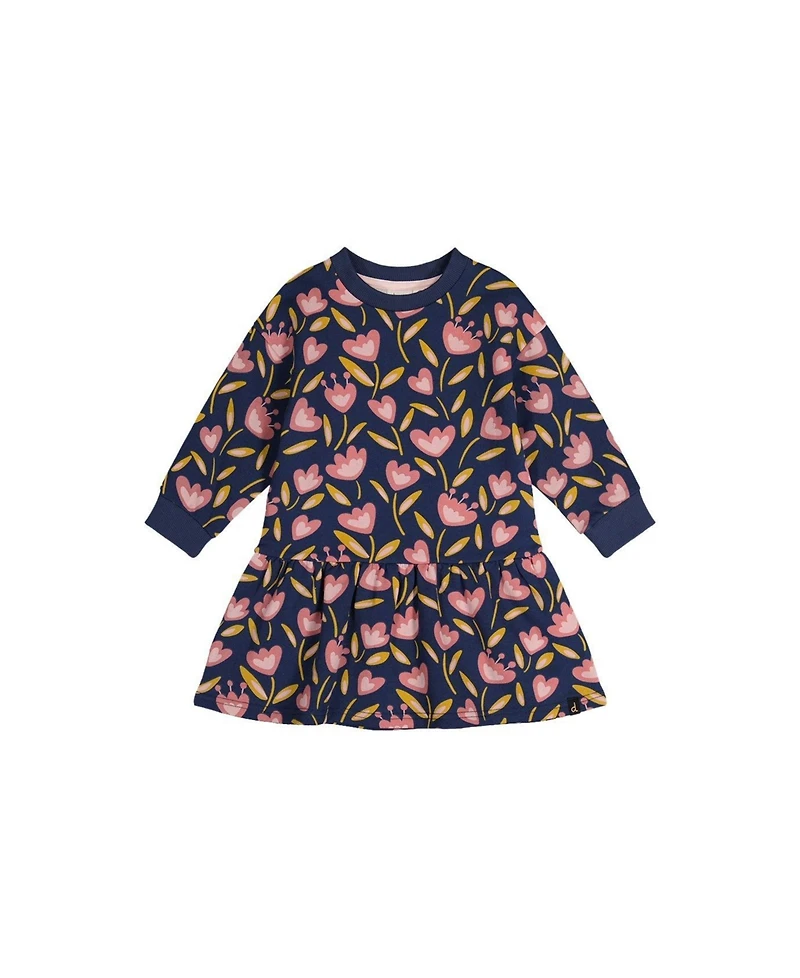 Deux par Baby Girl (12M-24M) French Terry Dress Tulip Print