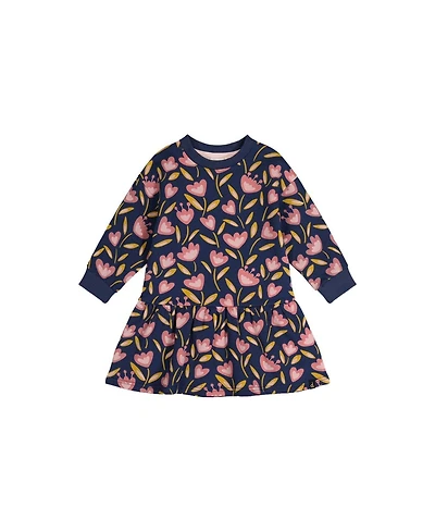 Deux par Baby Girl (12M-24M) French Terry Dress Tulip Print