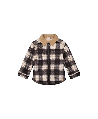 Deux par Deux Little and Big Boy 6-12 Brushed Plaid Zipped Jacket