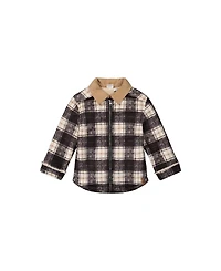 Deux par Deux Little and Big Boy 6-12 Brushed Plaid Zipped Jacket