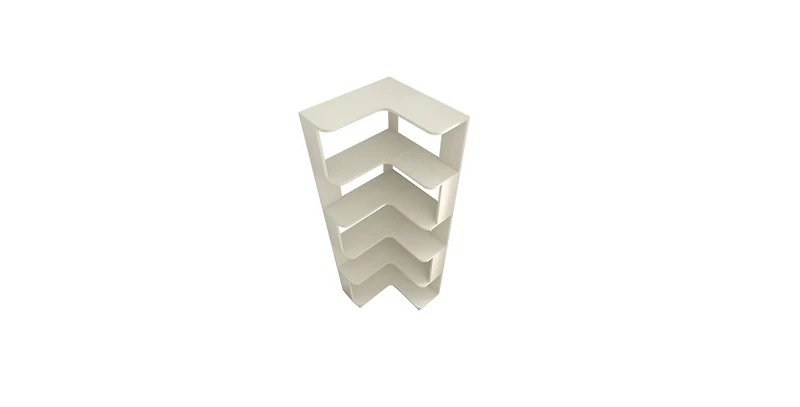Flynama 6-Tier L-Shaped Corner Bookshelf, Anti-fall Baffle Hollow Back Home Storage Rack