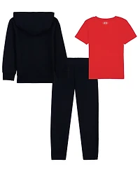 Under Armour Boys' 2T-7 Hoodie, T-shirt and Joggers, 3-Piece Set