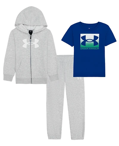Under Armour Boys' 2T-7 Hoodie, T-shirt and Joggers, 3-Piece Set