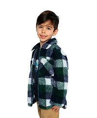 Deux par Toddler Boy Zipped Overshirt Checks
