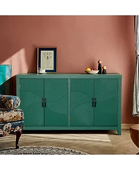 flynama Mid Century Accent Cabinet with 4 Doors