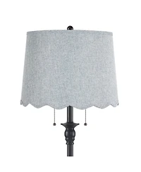 360 Lighting Dyna Floor Lamp with Gunsmoke Scallop Shade