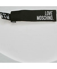 Pre-Owned Love Moschino Women's Glitter Logo Graphic T-Shirt