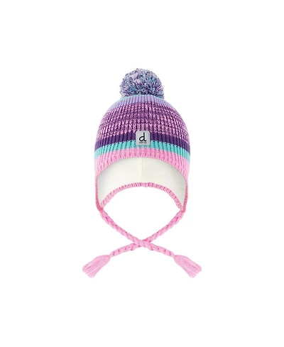 Deux par Deux Toddler Girl's (2-4) Winter Peruvian Knit Hat with Pompom Gradient