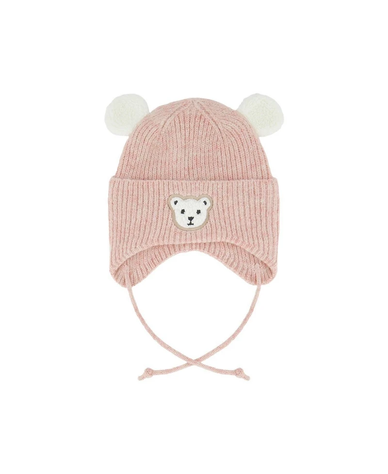 Deux par Deux Toddler Girl (2-3)Winter Knit Hat with Ear Flaps and Ears