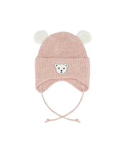 Deux par Deux Toddler Girl (2-3)Winter Knit Hat with Ear Flaps and Ears