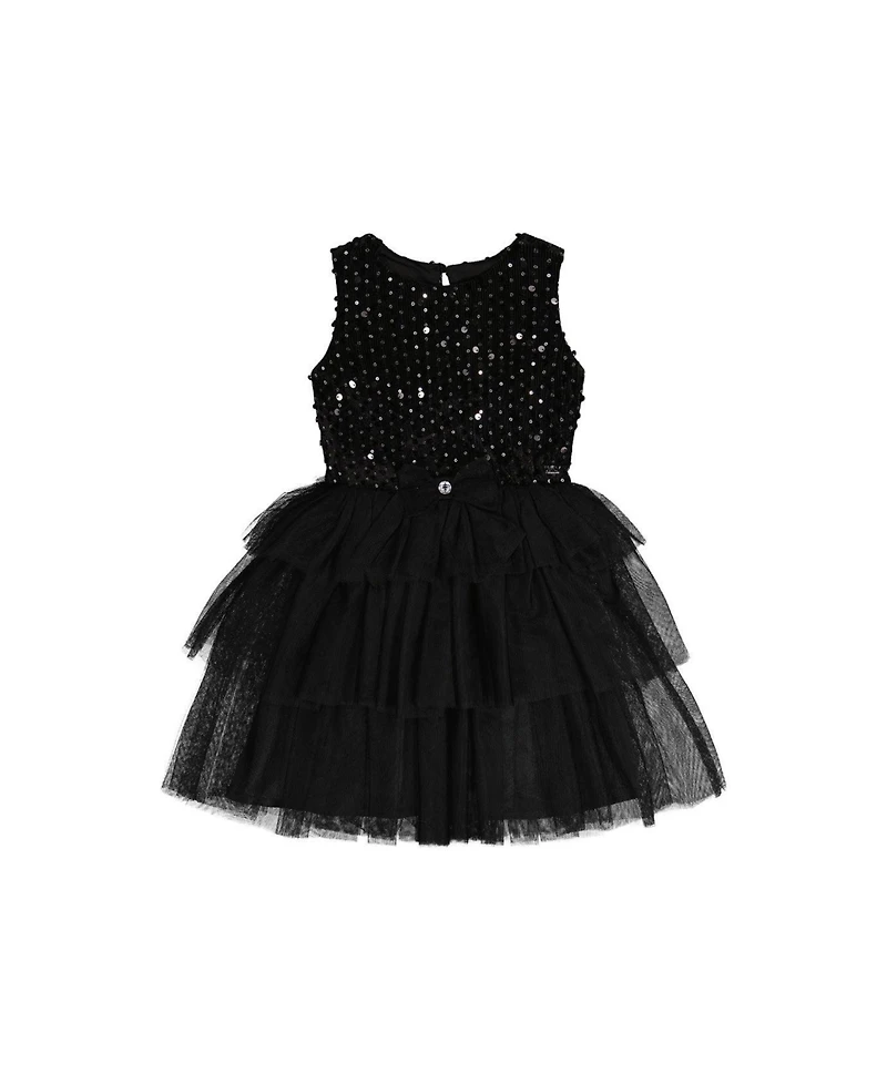 Deux par Toddler Girls' (2T-5T) Bi-Material Sleeveless Dress