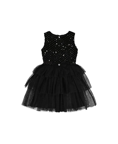 Deux par Toddler Girls' (2T-5T) Bi-Material Sleeveless Dress