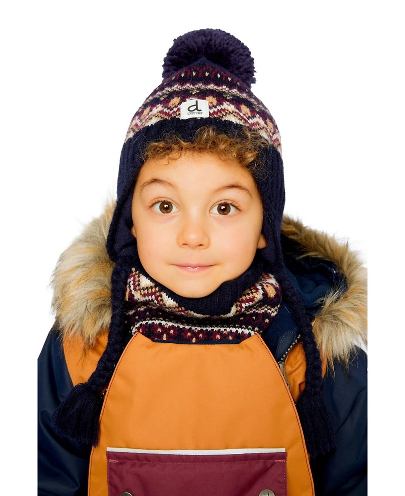 Deux par Baby Boy 6M-24M Winter Peruvian Knit Hat with Pompom