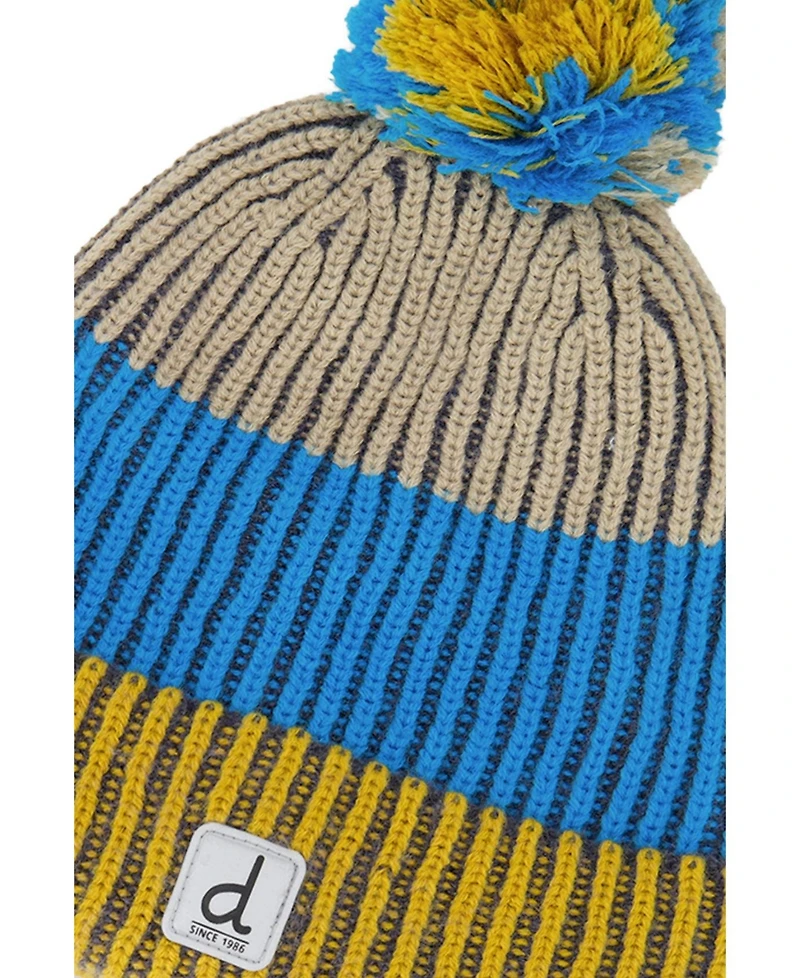 Deux par Deux Toddler Boy (2-4) Winter Knit Hat with Pompom