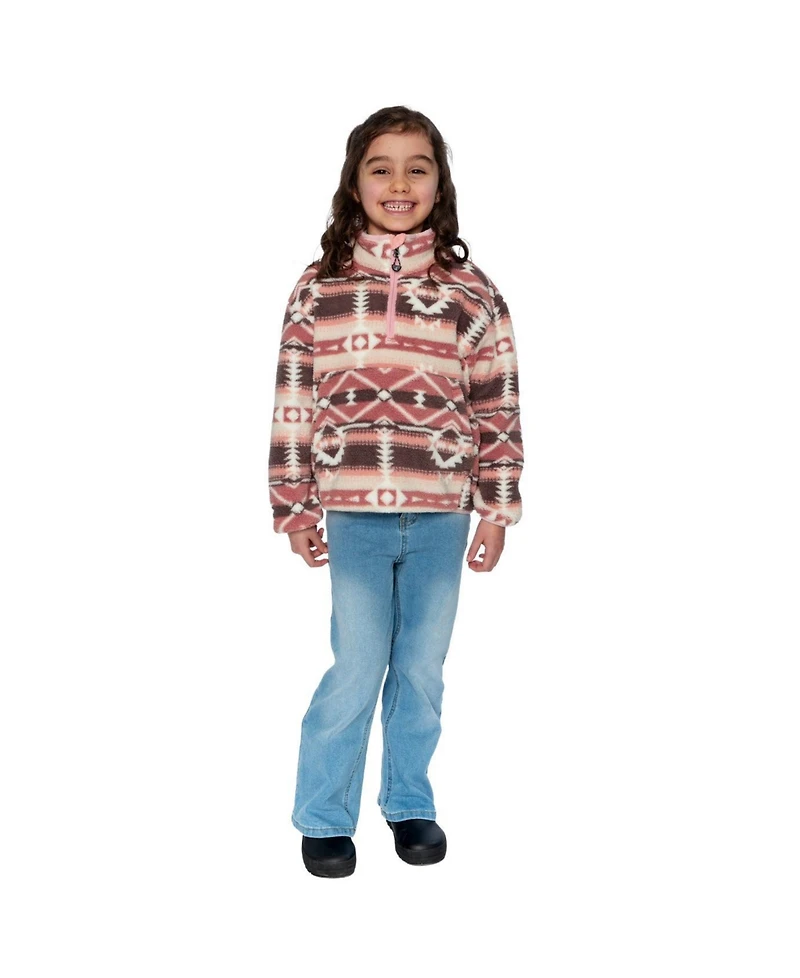 Deux par Toddler Girls (2-5)Mid-Season Plush Pullover Jacket Aztec