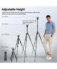 Neewer TP14B Camera Tripod with 182 cm, 13.2 lb for select iPhone models