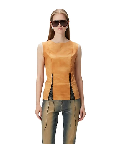 Pcfg Women's Cotton Slit Detailed Top