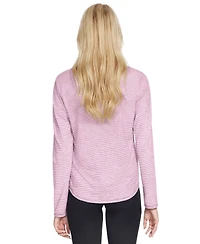 Skechers Women's Swift Stripe Long-Sleeve Crewneck T-Shirt