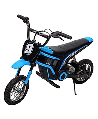 homfan 24V 350W Dirt Bike, 3 Speed Modes, Up to 14.3 Mph, Shock-Absorbing Suspension, Off-Road
