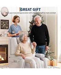 gaomon Electric Power Lift Recliner Chair – Stand Assist for Elderly, 3 Positions, Usb Ports, Cup Holders and Side Pockets, Living Room