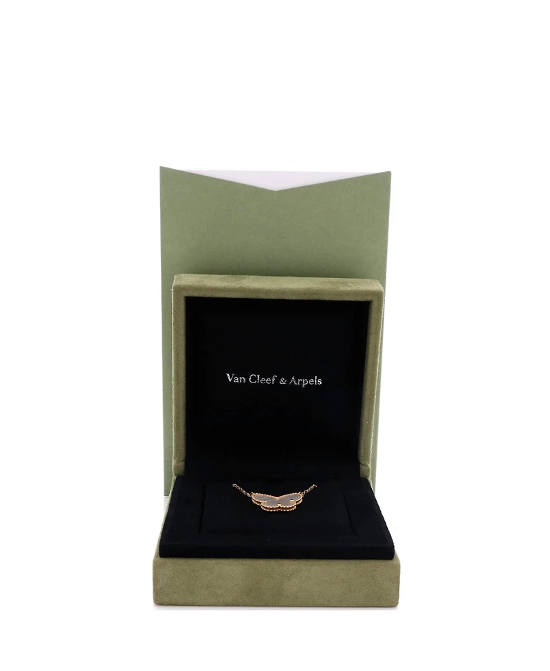 Pre-Owned Van Cleef & Arpels Lucky Alhambra Butterfly Pendant Necklace