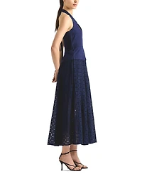 Derek Lam 10 Crosby Women's Aris Eyelet Halter Neck Dress