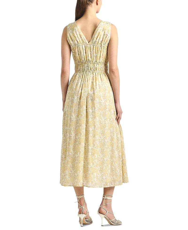Derek Lam 10 Crosby Women's Sorrel Printed V-Neck Voile Midi Dress