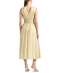 Derek Lam 10 Crosby Women's Sorrel Printed V-Neck Voile Midi Dress