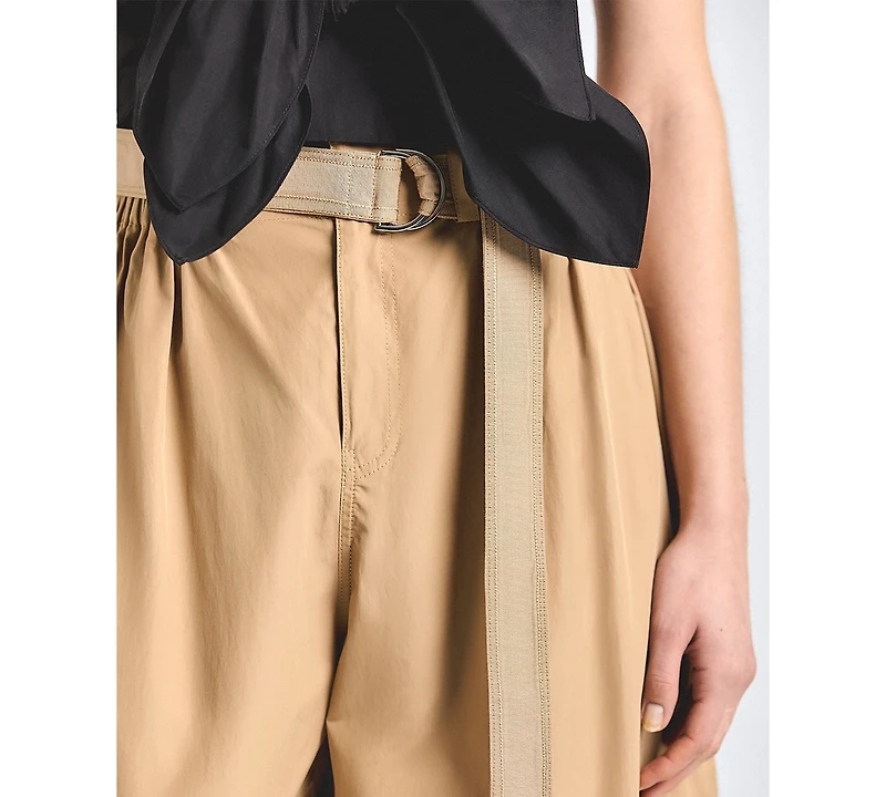 Derek Lam 10 Crosby Women's Tamsin Poplin Mid-Rise Balloon Cargo Pants
