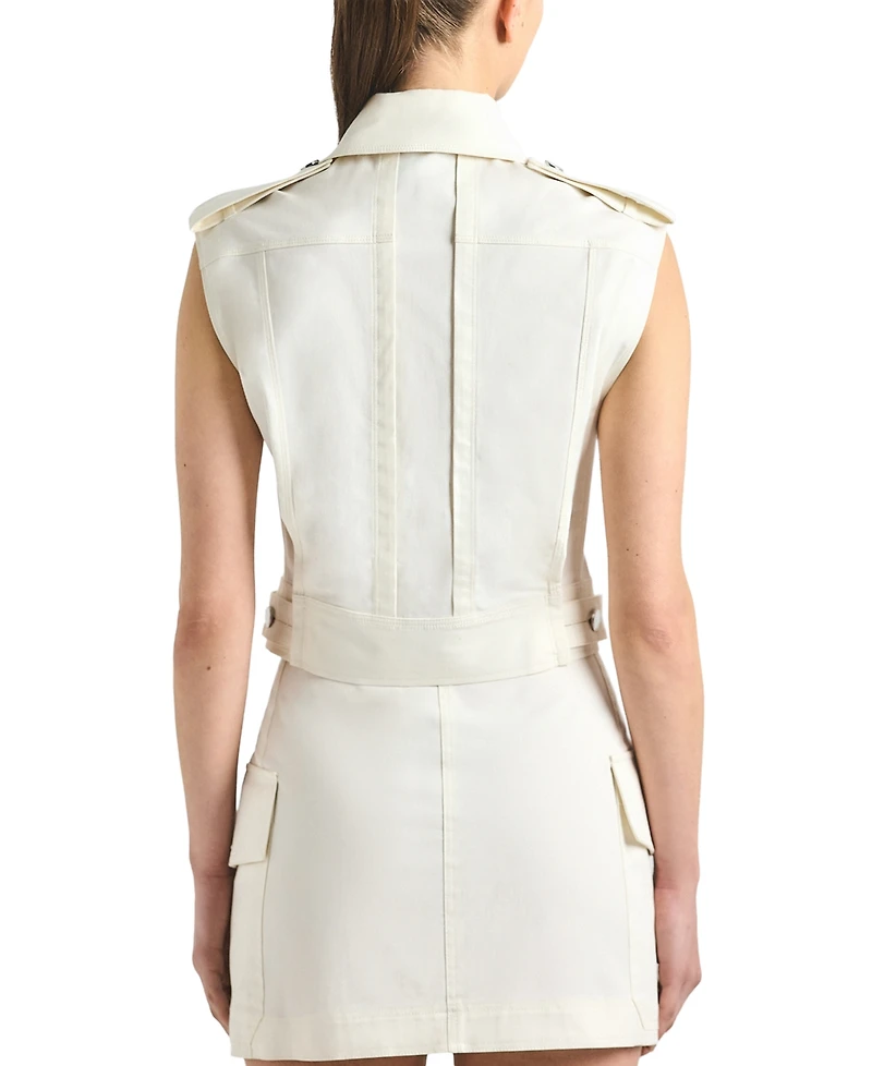 Derek Lam 10 Crosby Women's Illiana Stretch Twill Utility Vest