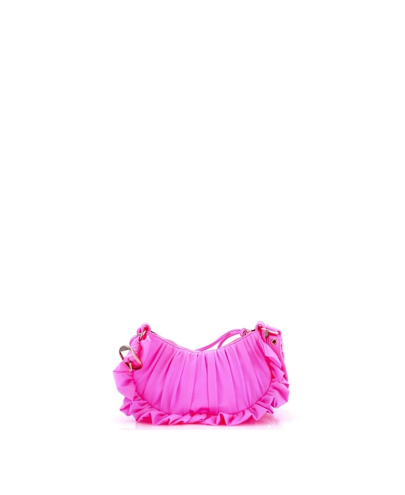 Pre-Owned Balenciaga Xs Le Cagole Giant Studs Shoulder Bag Ruffled Spandex