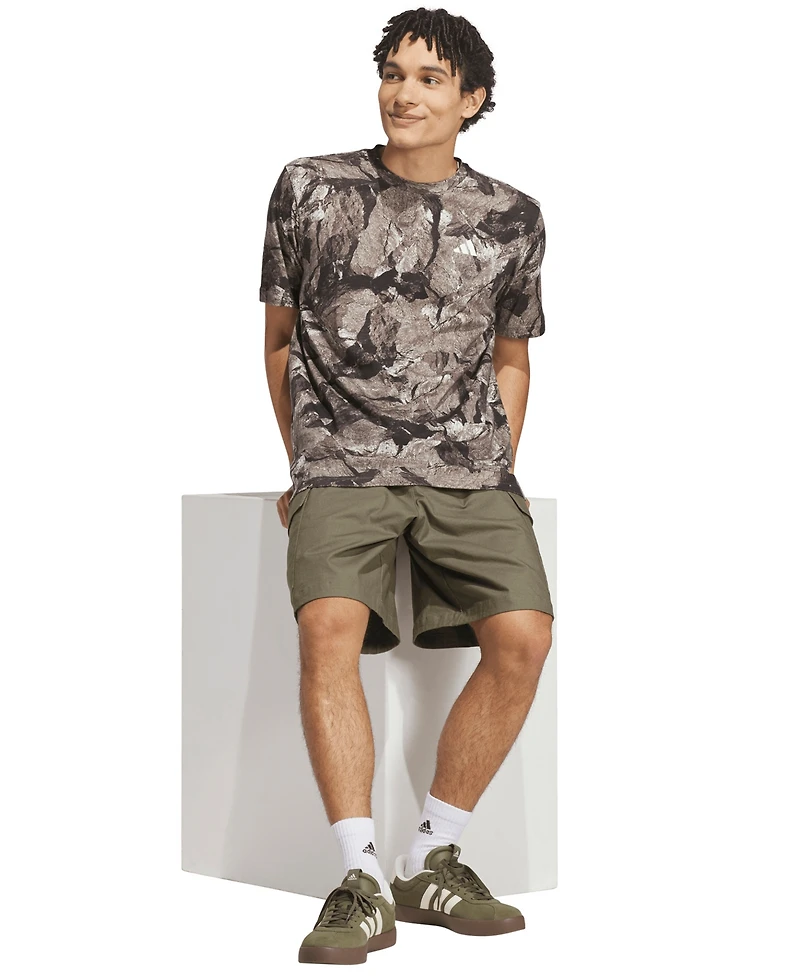 adidas Men's Rock Camo Aop Graphic Crewneck T-Shirt