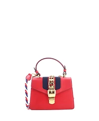Pre-Owned Gucci Mini Sylvie Top Handle Bag Leather