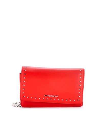 Pre-Owned Givenchy Pandora Chain Wallet Studded Leather