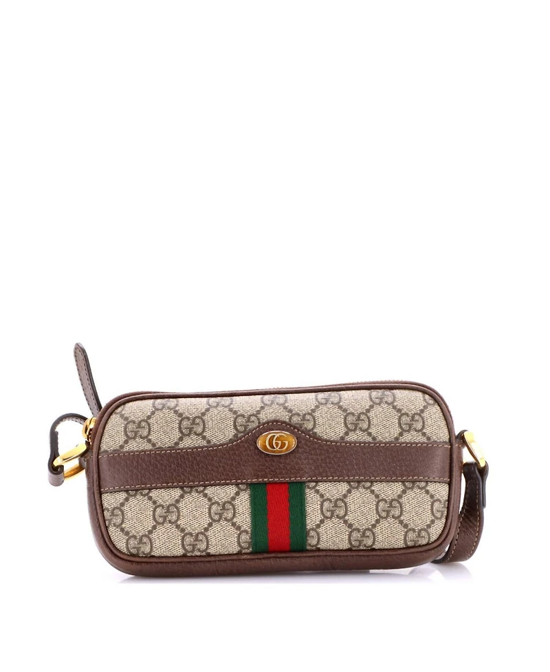 Pre-Owned Gucci Mini Ophidia Crossbody Bag Gg Coated Canvas