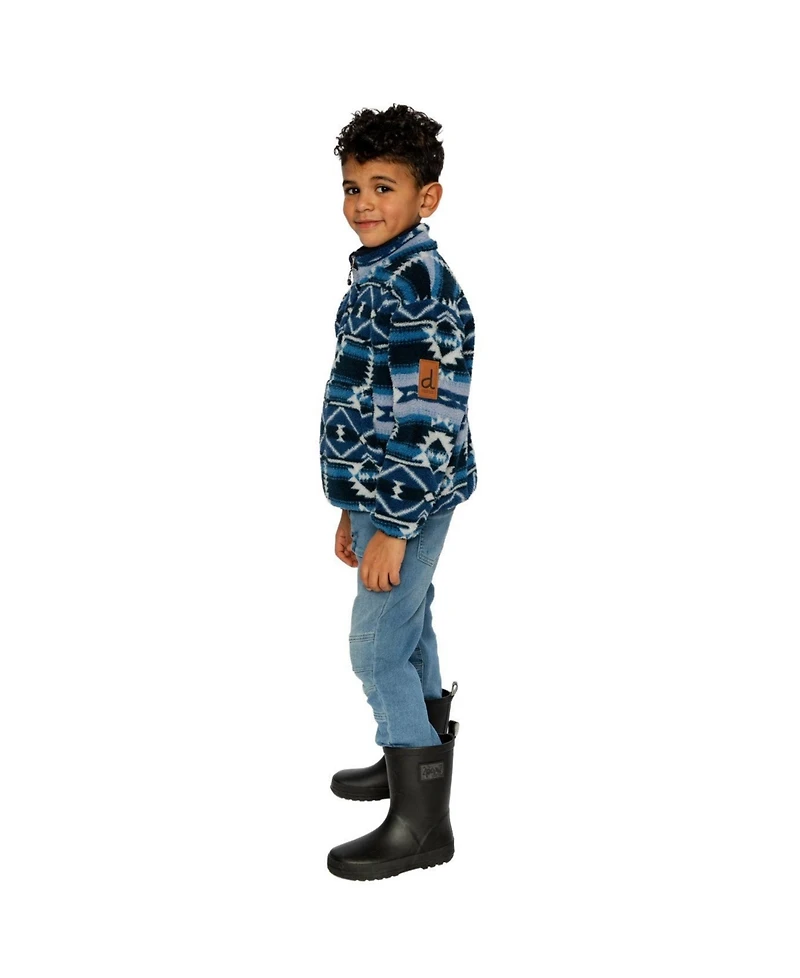 Deux par Toddler Boy (2T-5T) Mid-Season Plush Pullover Jacket Aztec
