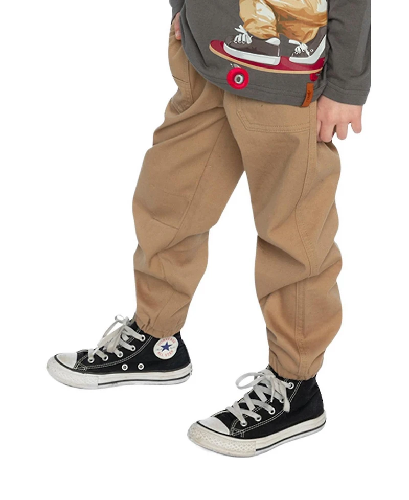 Deux par Little and Big Boy (6-12) Stretch Canvas Jogger Pants