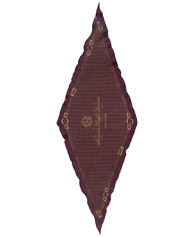 Lauren Ralph Lauren Plaid with Belting Border Small Diamond Scarf