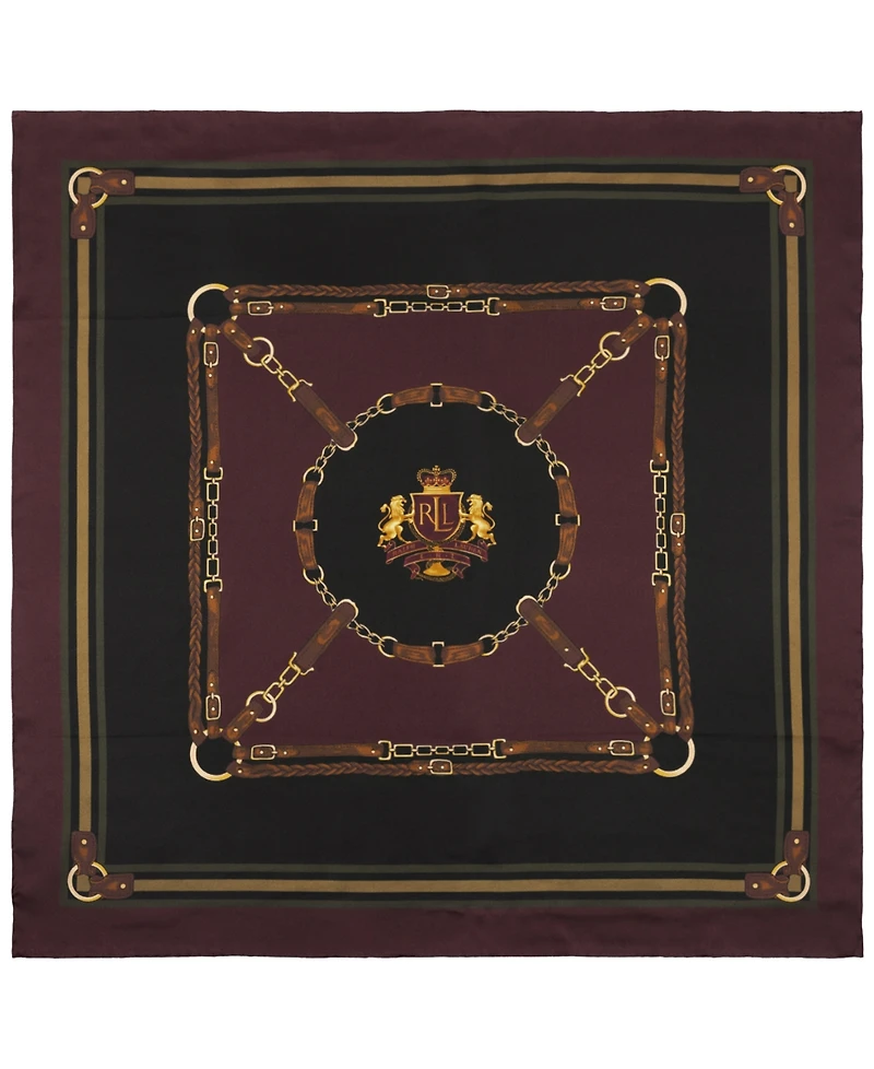 Lauren Ralph Lauren Belting Logo Crest Square Scarf