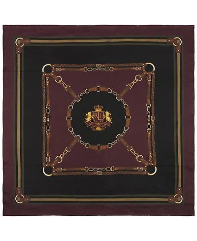 Lauren Ralph Lauren Belting Logo Crest Square Scarf