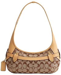 Coach Belted Ergo Signature Jacquard Small Shoulder Handbag
