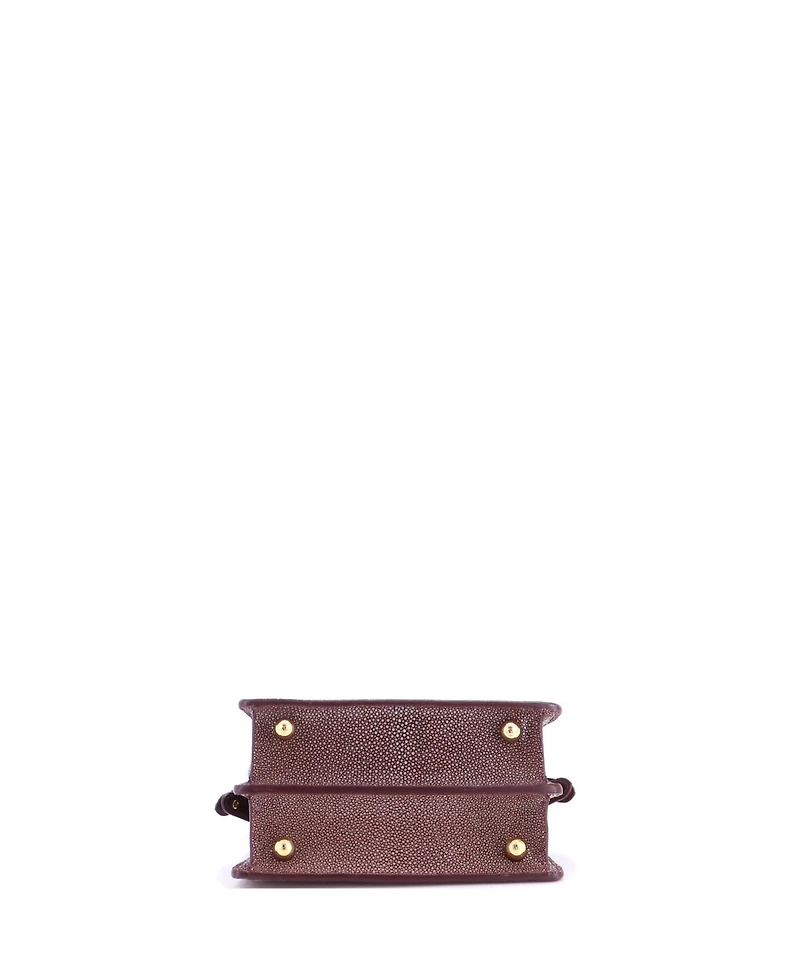 Pre-Owned Fendi Petite Peekaboo ISeeU Bag Stingray and Leather