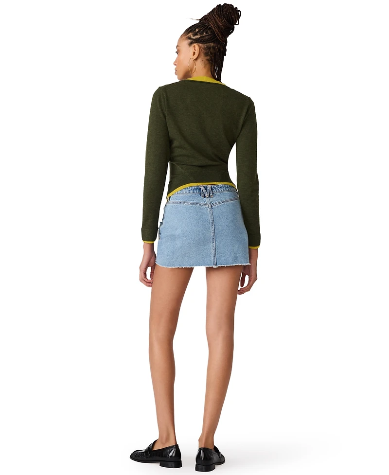 Steve Madden Women's Arwen Button-Front Cardigan Sweater