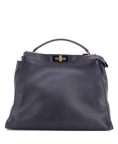 Pre-Owned Fendi Large Peekaboo Bag Rigid Leather