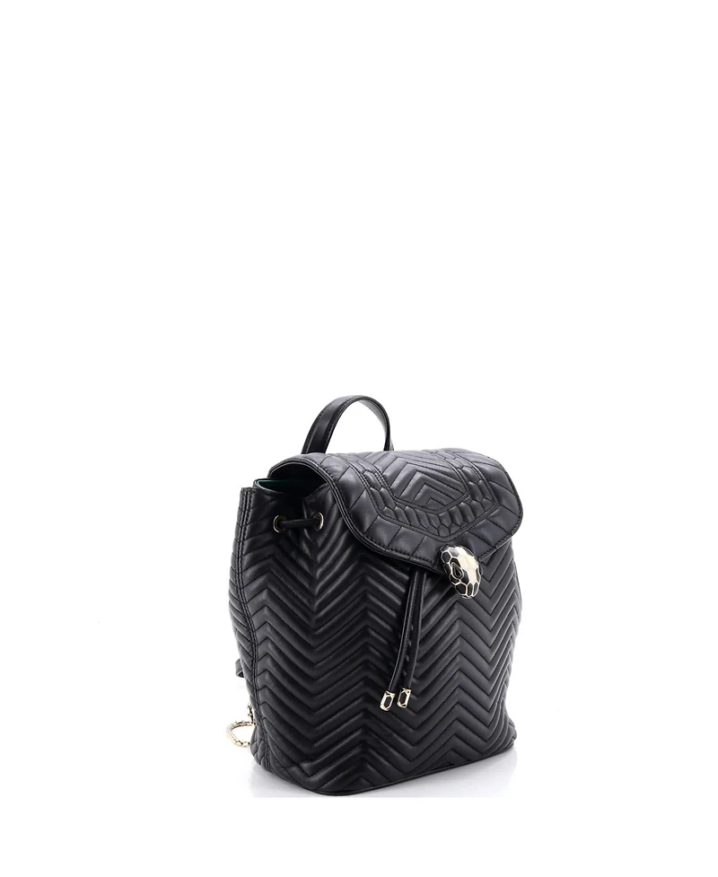 Pre-Owned Bvlgari Medium Serpenti Forever Backpack Quilted Leather