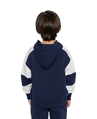 Deux par Deux Little Boys (6-12) Hooded Striped Fleece Cardigan