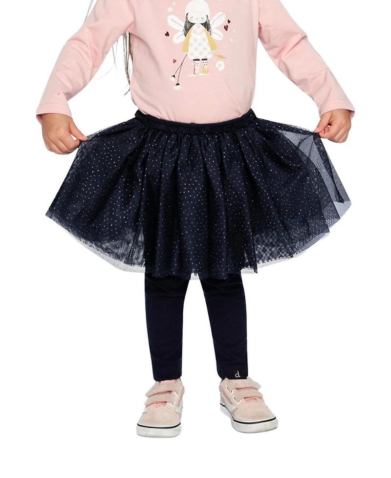 Deux par Baby Girl (12m-24m)Leggings with Integrated Tulle Skirt