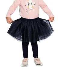Deux par Baby Girl (12m-24m)Leggings with Integrated Tulle Skirt