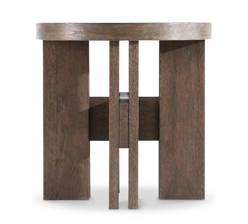 Bernhardt Outline 24" Round Wood Side Table