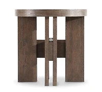Bernhardt Outline 24" Round Wood Side Table